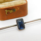 TLM Sterling Silver Morpho Butterfly Wing Sweetheart Brooch Antique c1920