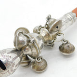 George III Sterling Silver & Coral Baby Rattle & Whistle Antique 1798 London
