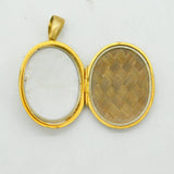 Victorian Rolled Gold Horseshoe Form Mourning Locket Antique c1880s