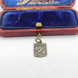 Sterling Silver Cannes Travel Shield Charm Pendant Vintage c1970