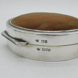 Victorian Large Sterling Silver Pin Cushion Sewing Box Antique 1901 London