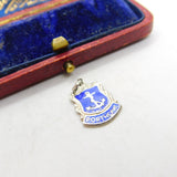 Sterling Silver and Enamel Porthcawl Travel Shield Charm Pendant Vintage c1970