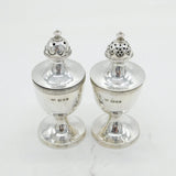 Guild of Handicrafts Pair of Sterling Silver Salt & Pepper Shakers Vintage 1975
