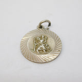 Georg Jensen Sterling Silver St Christopher Travel Pendant Vintage c1970