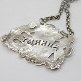 George III Sterling Silver Cast Dionyses Sherry Decanter Label Antique London