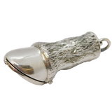 Sterling Silver Novelty Horse Hoof Vesta Case Vintage Birmingham c1990s