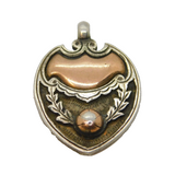 Gold On Sterling Silver Fob Medal Antique Hallmarked 1930 Birmingham