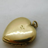 20th Century Rolled Gold Heart Locket Pendant Antique c1940s