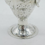 George III Sterling Silver Floral Embossed Cream Jug Antique 1750 London