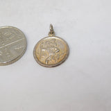 Sterling Silver St Christopher Travel Charm Pendant Vintage c1970