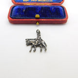 Sterling Silver Mounted Solider Charm Pendant Vintage c1970