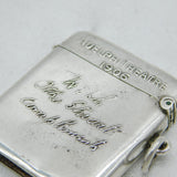 Edwardian Sterling Silver 'Souvenir of Midsummer Nights Dream' Vesta Case 1905