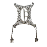 Victorian Sterling Silver Floral Ladies Buckle Antique c1880s