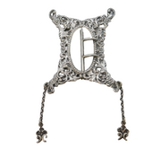 Victorian Sterling Silver Floral Ladies Buckle Antique c1880s