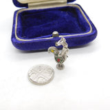Sterling Silver Barcelos Cockerel Charm Pendant Vintage c1970