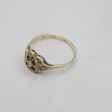 Sterling Silver Marcasite Floral Art Deco Dress Ring Antique c1930 Size Q