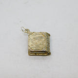 Sterling Silver Opening Bible With Lords Prayer Charm Pendant Vintage c1970