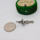 Sterling Silver Ballerina Charm Pendant Vintage c1970