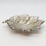 20th Century Spanish Sterling Silver Leaf Pattern Pin Dish Antique c1920s