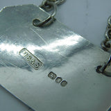 Sterling Silver Lined Pattern Port Decanter Label Vintage 1977 London