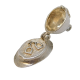 Sterling Silver Hand Cuffs in the Police Helmet Charm Pendant Vintage c1970
