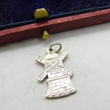 Sterling Silver Windmill Charm Pendant Vintage c1970