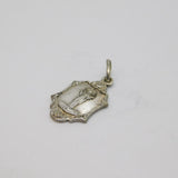 Sterling Silver Religious Interest Double-Sided Charm Pendant Vintage c1970