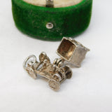 Sterling Silver Opening Caravan Charm Pendant Vintage c1970