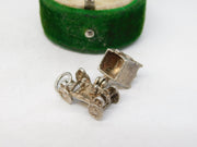 Sterling Silver Opening Caravan Charm Pendant Vintage c1970
