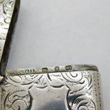 Victorian Sterling Silver Graduating Watch Chain & Vesta Case Antique Birmingham