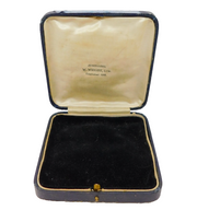 Large Edwardian Faux Leather Jewellery Box W. Wright Ltd Antique c1910