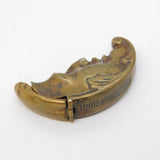 Victorian Brass Novelty Man in the Moon Vesta Case Antique c1890s