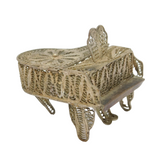 20th Century Filigree Sterling Silver Grand Piano Miniature Antique c1920
