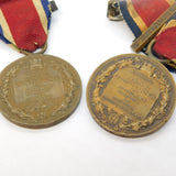 George V Pair of London Country Council King's Medals D. Coxon Antique 1913