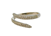 Sterling Silver Spinel Set Wrap Around Band Dress Ring Vintage c1970 Size S