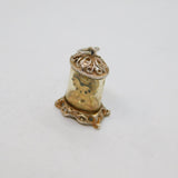 Sterling Silver Baroque Style Cased Mantle Clock Charm Pendant Vintage c1970s