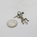 Sterling Silver Devil Figure Charm Pendant Vintage c1970s