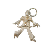 Sterling Silver Clown Jester Charm Pendant Vintage c1970s