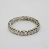 18ct White Gold & Brilliant Cut Diamond Full-Eternity Ring Antique c1920 Deco