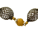 Georgian 22ct Yellow Gold & Woven Hair Mourning Necklace Antique c1790s