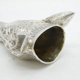 Sterling Silver Georgian Style Fox Mask Form Stirrup Cup Vintage 1960 London