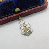 Sterling Silver and Enamel Penrith Travel Shield Charm Pendant Vintage c1970