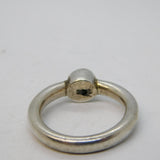 Studio Sterling Silver Peridot Set Dress Ring Vintage c1970s