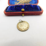 Sterling Silver George IV Threepence Coin Charm Pendant Antique 1936