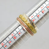 Sterling Silver Brass & Copper Spinning Bands Ring Vintage c2000 Size T 1/2