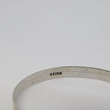 Sterling Silver Cross Pattern Baby Christening Bangle Bracelet Antique c1920