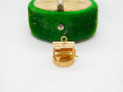9ct Yellow Gold Good Luck Wishing Well Charm Pendant Vintage 1973 Birmingham
