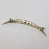 Sterling Silver Graduating Paste Set Crescent Moon Brooch Antique c1920 Deco