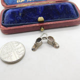 Sterling Silver Pair of Child's Shoes Charm Pendant Vintage c1970