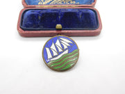 Enamel Ship on the Sea Christian Union and London Missionary by Roden Antique